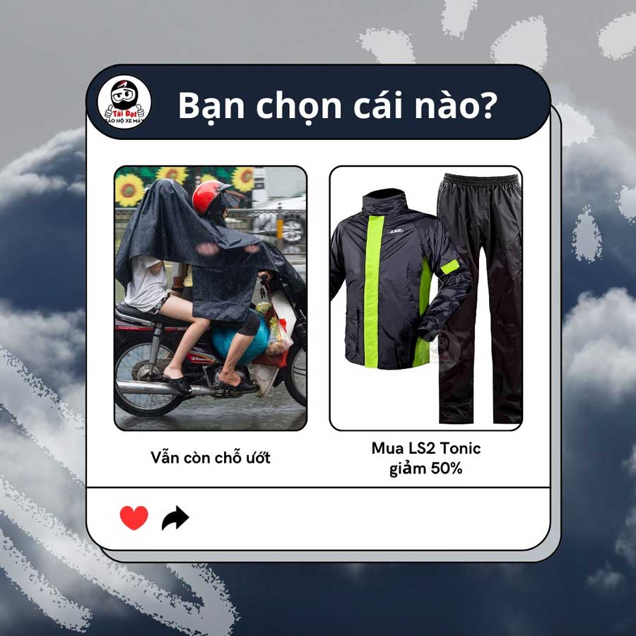 Áo Mưa Bộ LS2 Tonic - Lựa chọn an toàn thay thế áo mưa cánh dơi đi mô tô xe máy